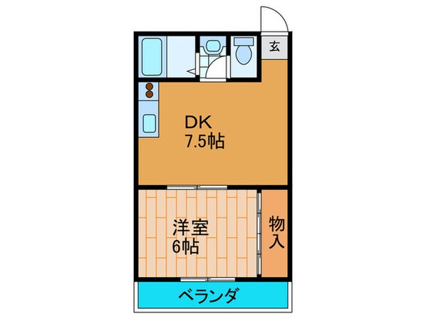 中西ハイツⅢの物件間取画像